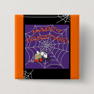 Bóton Quadrado 5.08cm Aranhas Doce Captura
