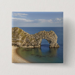 Bóton Quadrado 5.08cm Arco da Durdle Door, Costa Jurássica Patrimônio Mu