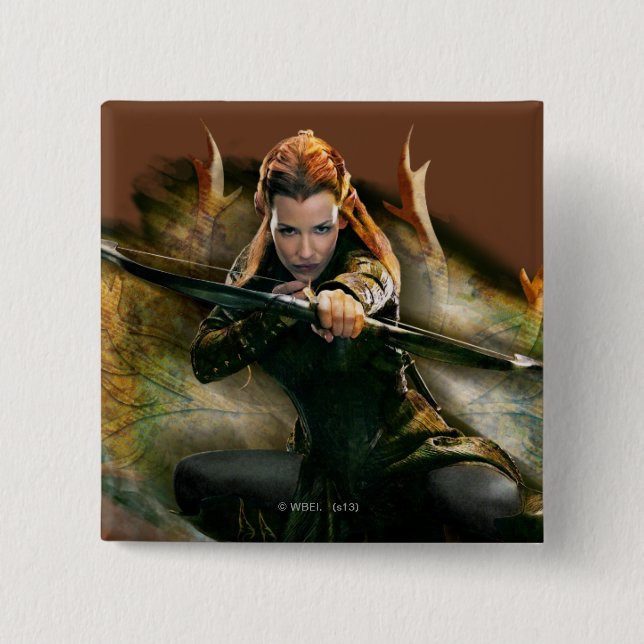 Bóton Quadrado 5.08cm ARCO de Desenho TAURIEL™ (Frente)