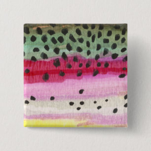 Bóton Quadrado 5.08cm Arco-Íris Pescar