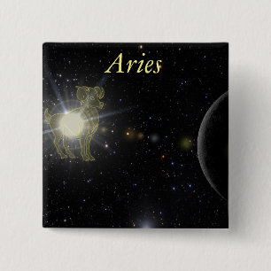 Bóton Quadrado 5.08cm Aries brilhante