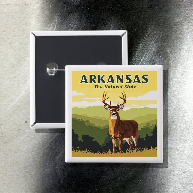 Bóton Quadrado 5.08cm Arkansas (Criador carregado)