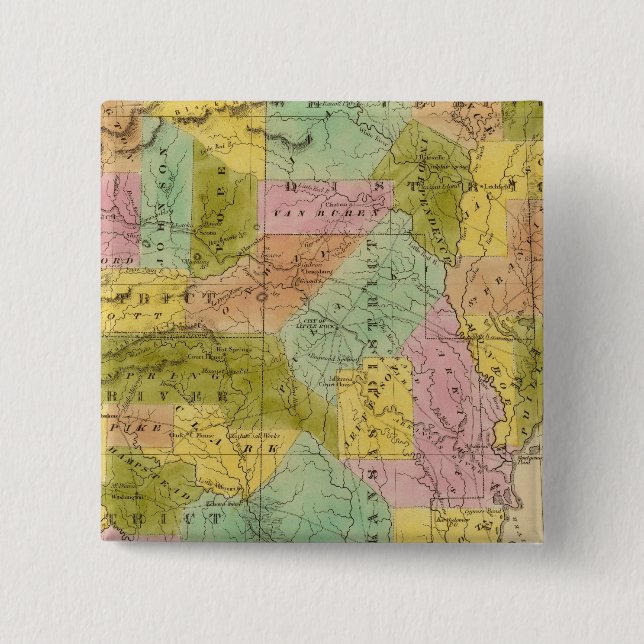 Bóton Quadrado 5.08cm Arkansas 9 (Frente)