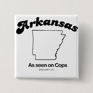 Bóton Quadrado 5.08cm ARKANSAS - de "t-shirt e Gea da DIVISA do ESTADO