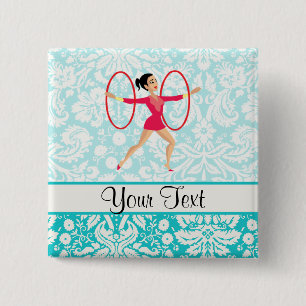 Bóton Quadrado 5.08cm Aros da ginástica rítmica