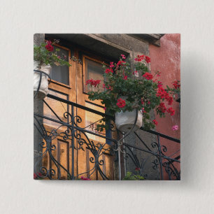 Bóton Quadrado 5.08cm Arquitetura nas ruas de San Miguel de