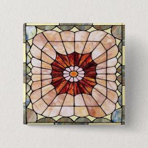 Bóton Quadrado 5.08cm Art. Deco Vidro 2