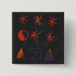 Bóton Quadrado 5.08cm Art Grattage Dessins