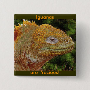 Bóton Quadrado 5.08cm Arte do GUERREIRO da IGUANA