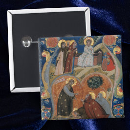 Bóton Quadrado 5.08cm Arte Italiana Nerius Ilumination Scenes of Páscoa