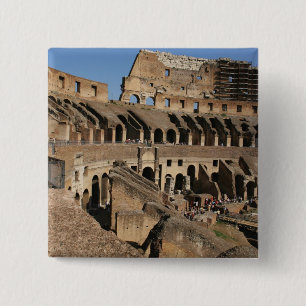 Bóton Quadrado 5.08cm Arte Romana. O Coliseu ou Flaviano