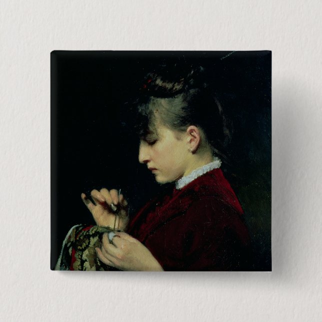 Bóton Quadrado 5.08cm Artesanato, 1887 (Frente)