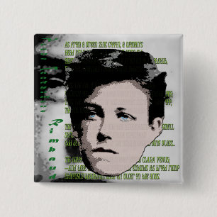 Bóton Quadrado 5.08cm Arthur Rimbaud