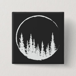 Bóton Quadrado 5.08cm Árvore Florestal Floral Árvore Amadora Florestal