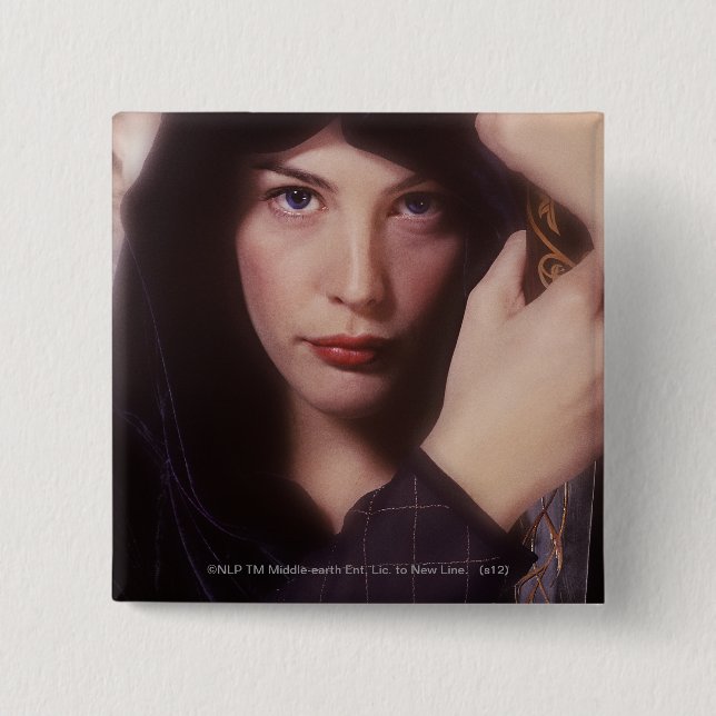 Bóton Quadrado 5.08cm ARWEN™ com espada (Frente)