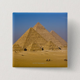 Bóton Quadrado 5.08cm As grandes pirâmides de Giza, Egipto