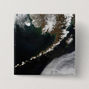 Bóton Quadrado 5.08cm As ilhas Aleutian e a península do Alasca