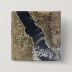 Bóton Quadrado 5.08cm As plumas de poeira sopram na costa da Arábia Saud