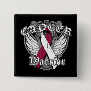 Bóton Quadrado 5.08cm Asas do vintage do guerreiro - cancer principal do