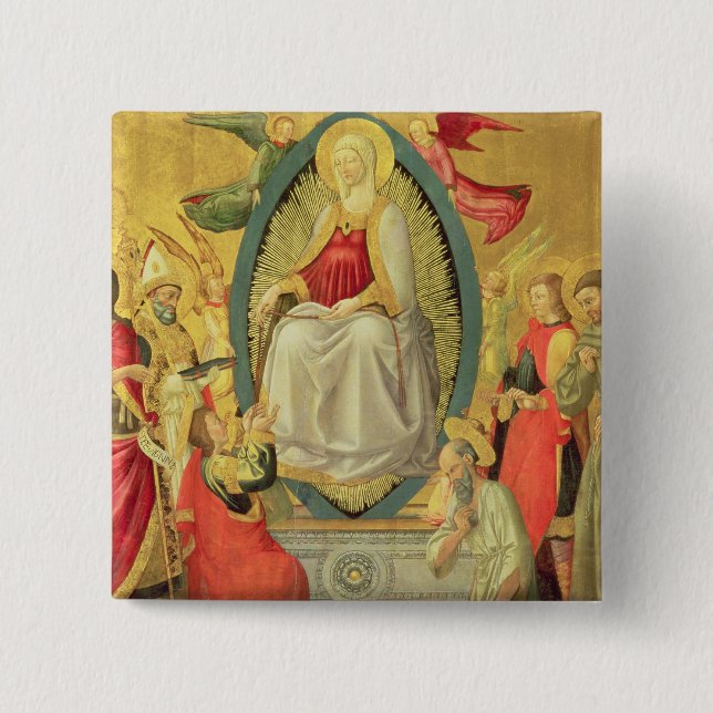 Bóton Quadrado 5.08cm Ascensão do Virgin, 1465 (Frente)