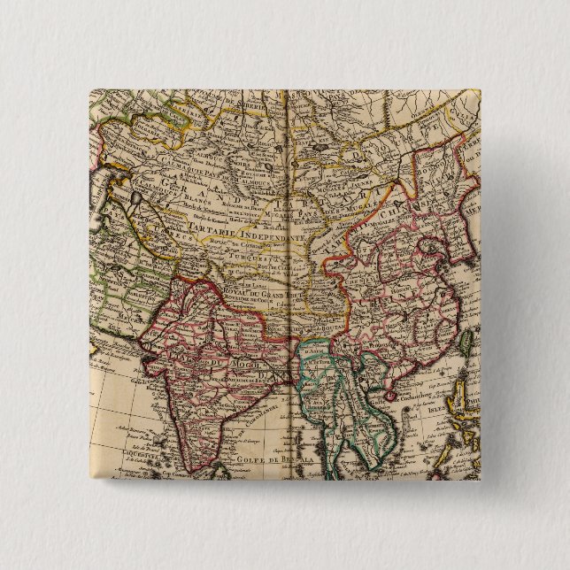 Bóton Quadrado 5.08cm Ásia (Frente)