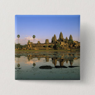 Bóton Quadrado 5.08cm Ásia, Camboja, Siem Reap. Angkor Wat. 2
