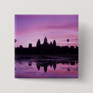 Bóton Quadrado 5.08cm Ásia, Camboja, Siem Reap, Angkor Wat (b) 12 2
