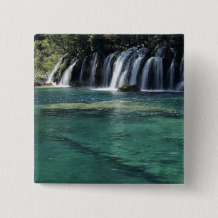 Bóton Quadrado 5.08cm Ásia, China, Província de Sichuan, Jiuzhaigou