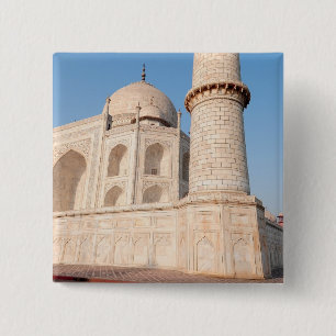 Bóton Quadrado 5.08cm Ásia, Índia, Uttar Pradesh, Agra. O Taj 4
