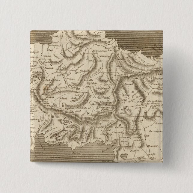 Bóton Quadrado 5.08cm Asia Minor Map by Arrowsmith (Frente)
