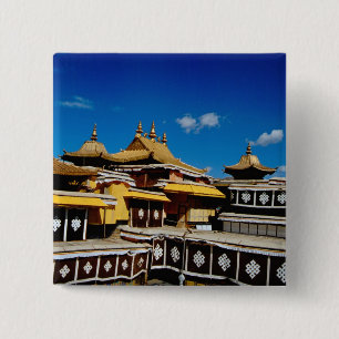 Bóton Quadrado 5.08cm Ásia, Tibete, Lhasa, Palácio de Potala também conh