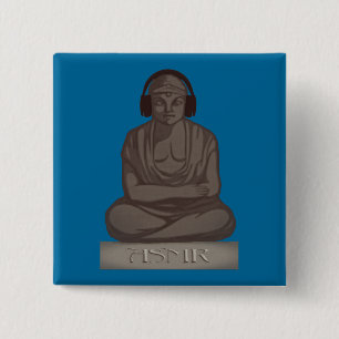 Bóton Quadrado 5.08cm ASMR Buddha