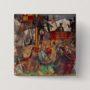 Bóton Quadrado 5.08cm Assinatura da Magna Carta, 1215