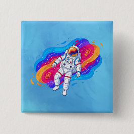 Bóton Quadrado 5.08cm Astronauta