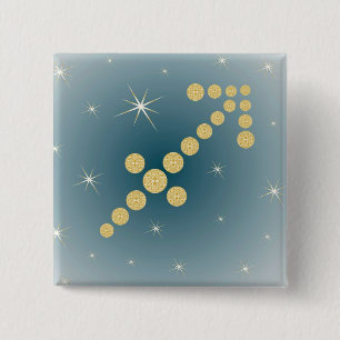 Bóton Quadrado 5.08cm Atirador 23. novembro até 21. dezembro Button