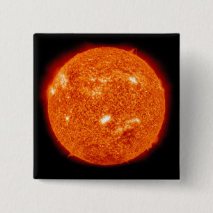 Bóton Quadrado 5.08cm Atividade solar no Sun 2