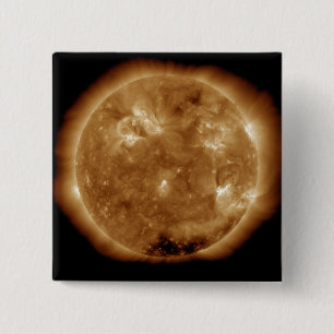 Bóton Quadrado 5.08cm Atividade solar no Sun 5