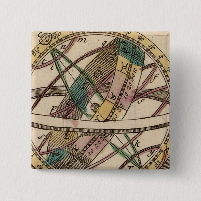 Bóton Quadrado 5.08cm Atlas Mundial 2 (Frente)