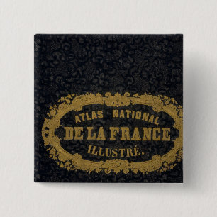 Bóton Quadrado 5.08cm Atlas National De France