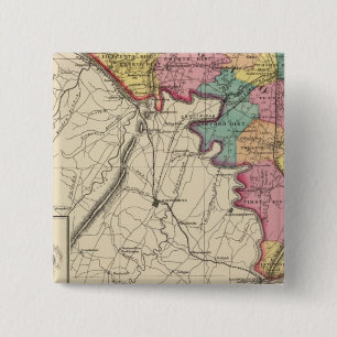 Bóton Quadrado 5.08cm Atlas topográfico de Maryland