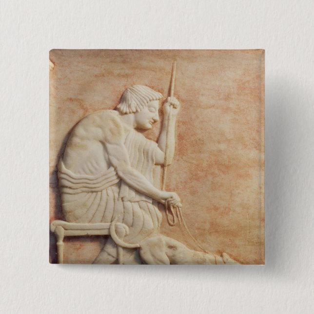 Bóton Quadrado 5.08cm Atracção animal (Frente)