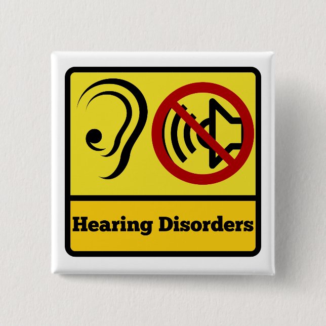 Bóton Quadrado 5.08cm audiodista amarelo (Frente)