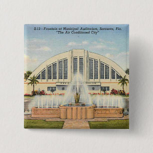 Bóton Quadrado 5.08cm Auditório Municipal de Sarasota