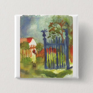 Bóton Quadrado 5.08cm August Macke - porta de jardim Gartentor 1914
