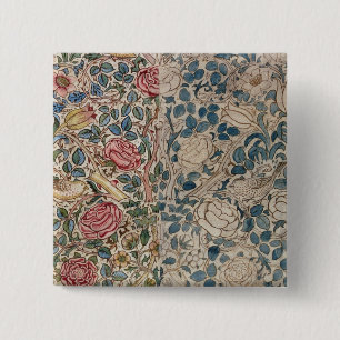 Bóton Quadrado 5.08cm "Aumentou" o design do papel de parede (o lápis e