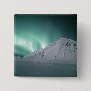 Bóton Quadrado 5.08cm Aurora Boreal, perto de Palmer, 17/18 de janeiro,