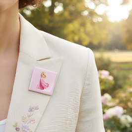 Bóton Quadrado 5.08cm Aurora Button