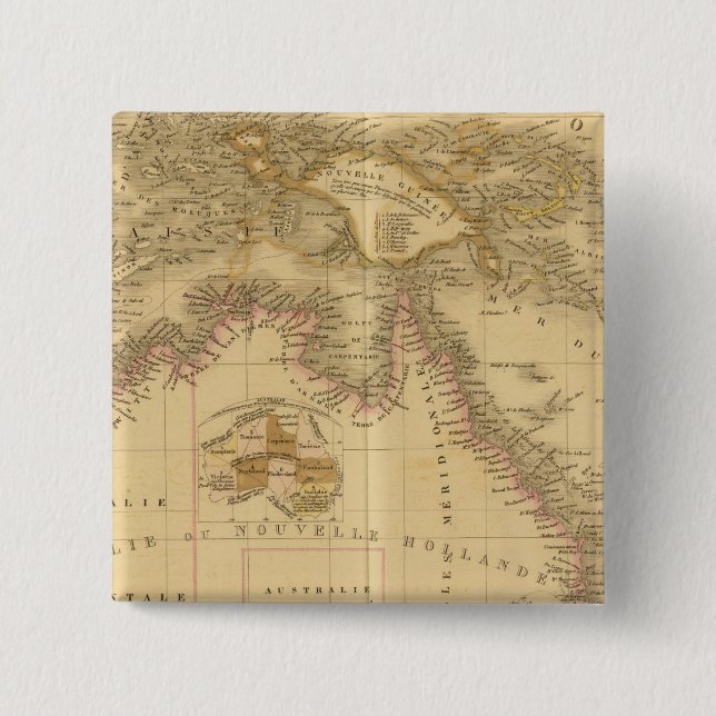 Bóton Quadrado 5.08cm Austrália 8 (Frente)