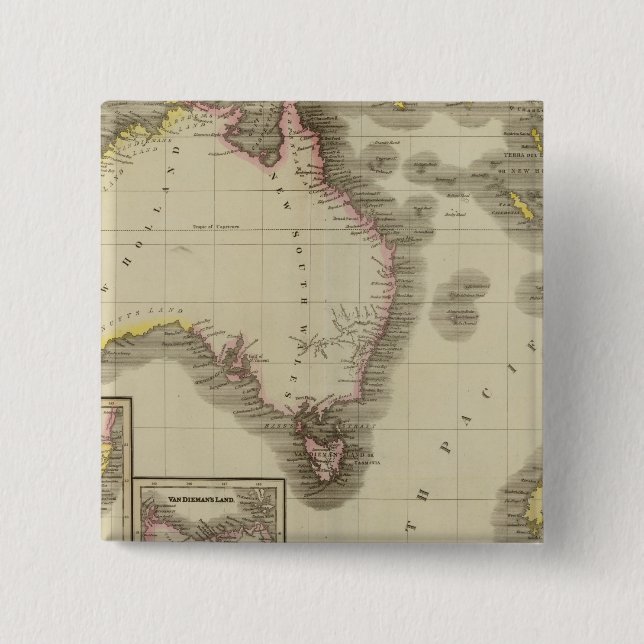 Bóton Quadrado 5.08cm Austrália 9 (Frente)