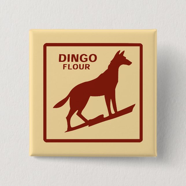 Bóton Quadrado 5.08cm Austrália - Dingo Flour (Frente)